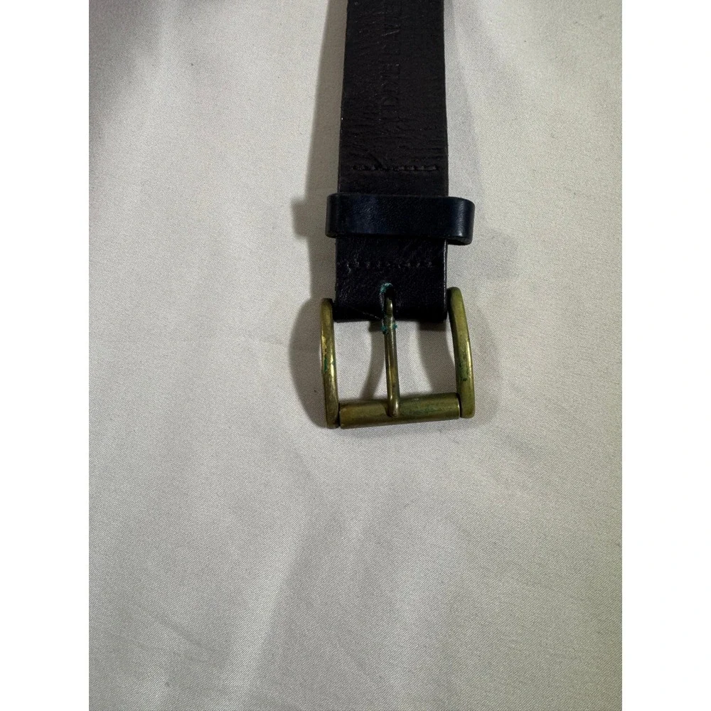 Eddie Bauer Mens Brown Leather Belt Brass Buckle Casual Workwear Outdoor Size 36